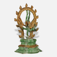 Green Brass Nataraja Idol