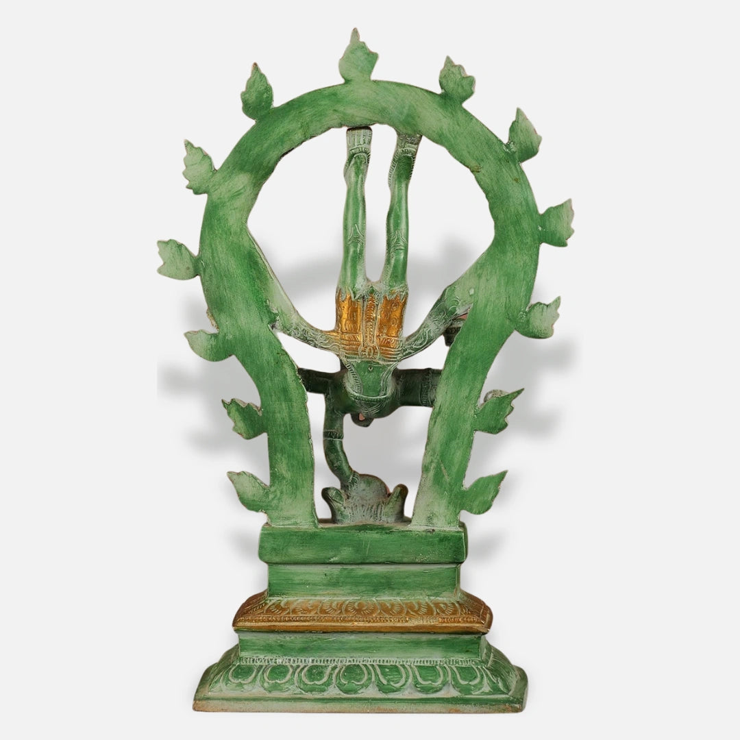 Green Brass Nataraja Idol