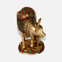 Brass Kamdhenu Cow with Calf
