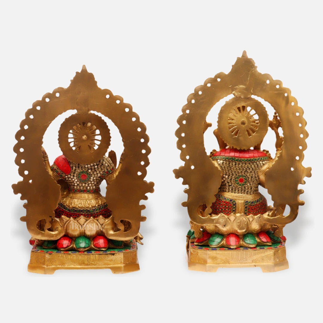 Lakshmi Ganesha Brass Idol 1