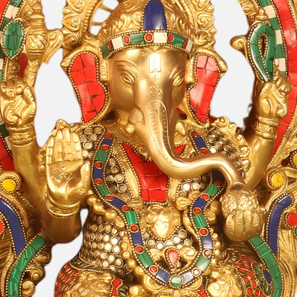Lakshmi Ganesha Brass Idol 1