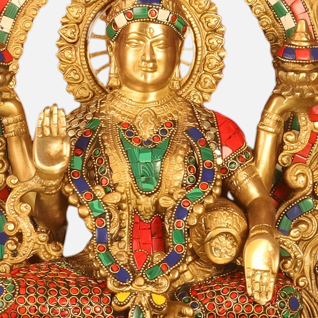 Lakshmi Ganesha Brass Idol 1