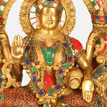 Lakshmi Ganesha Brass Idol 1