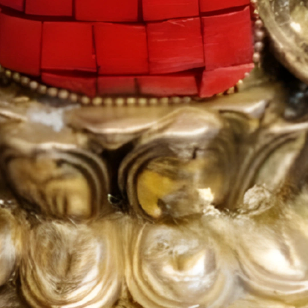 Lakshmi Ganesha Saraswati Brass Idol 1