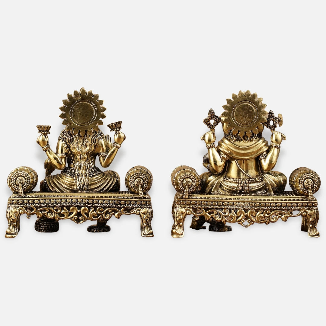 Lakshmi Ganesha Brass Idol 2