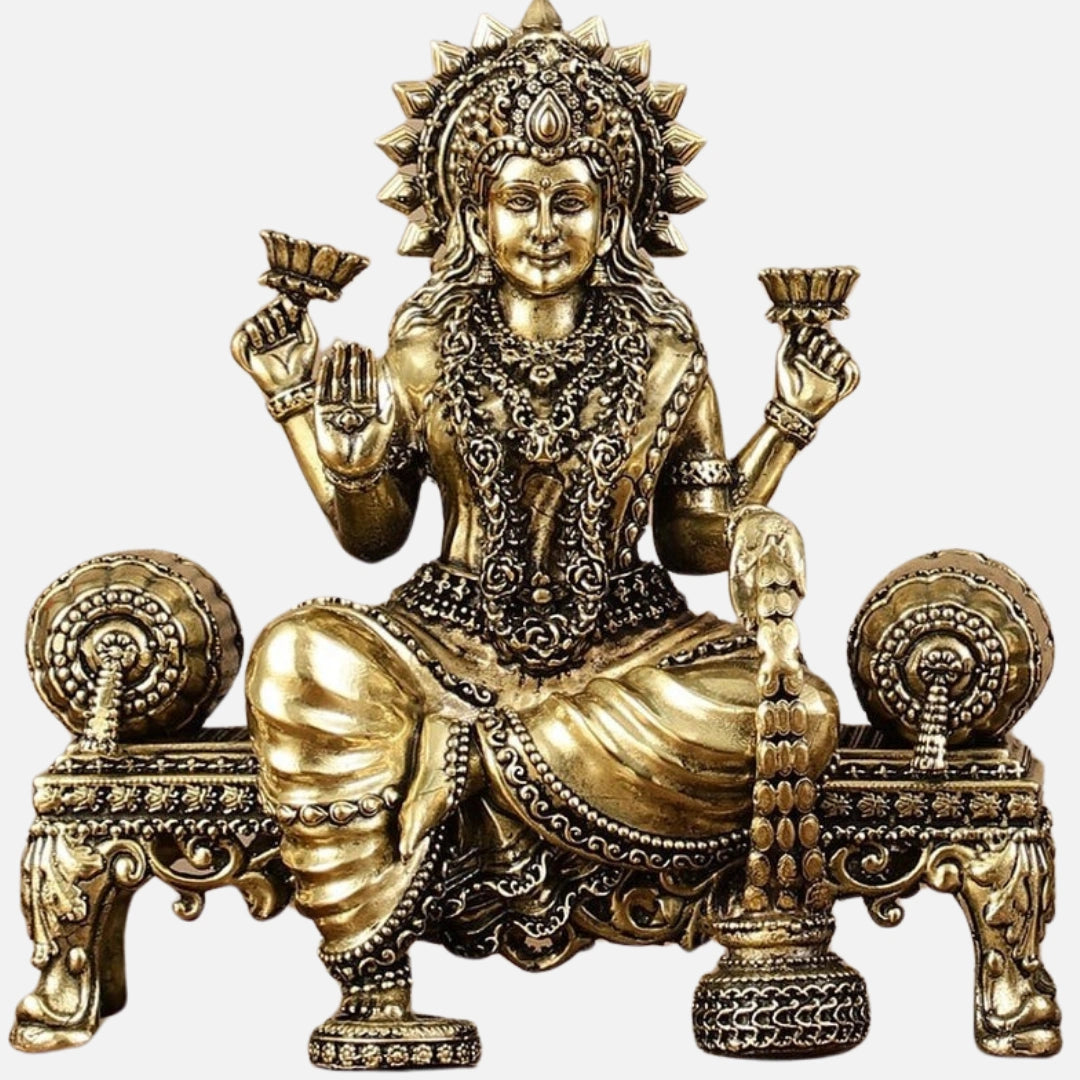 Lakshmi Ganesha Brass Idol 2