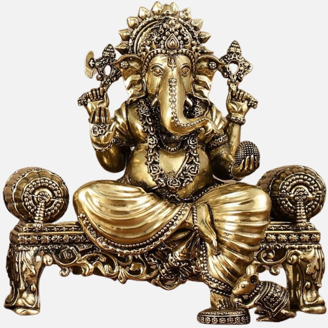 Lakshmi Ganesha Brass Idol 2