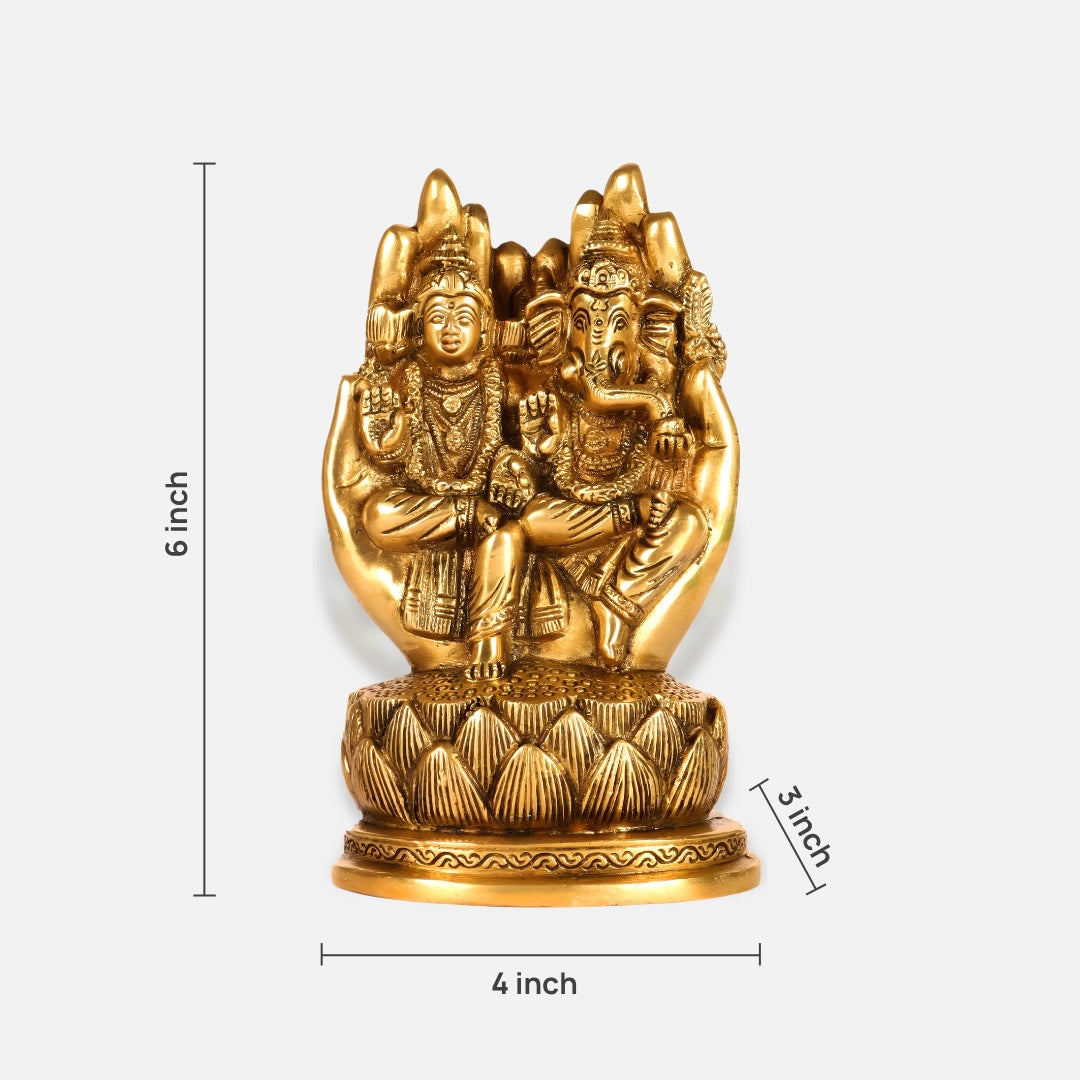 Lakshmi Ganesha Brass Idol 5