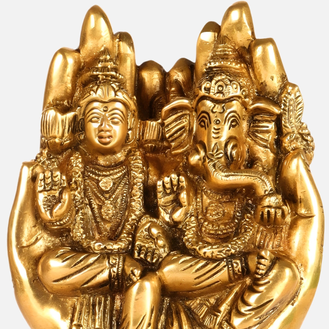 Lakshmi Ganesha Brass Idol 5
