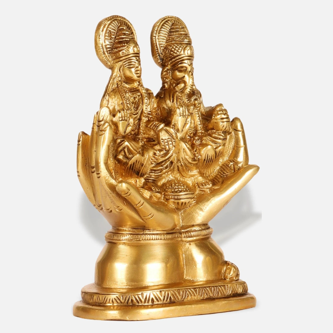 Lakshmi Ganesha Brass Idol 6