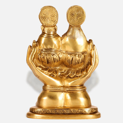 Lakshmi Ganesha Brass Idol 6