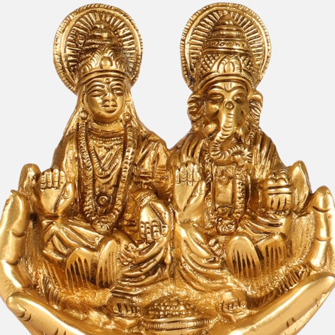 Lakshmi Ganesha Brass Idol 6