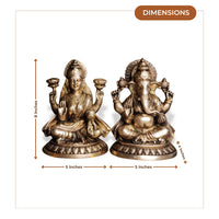 Lakshmi Ganesha Brass idol 7