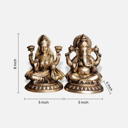 Lakshmi Ganesha Brass idol 7