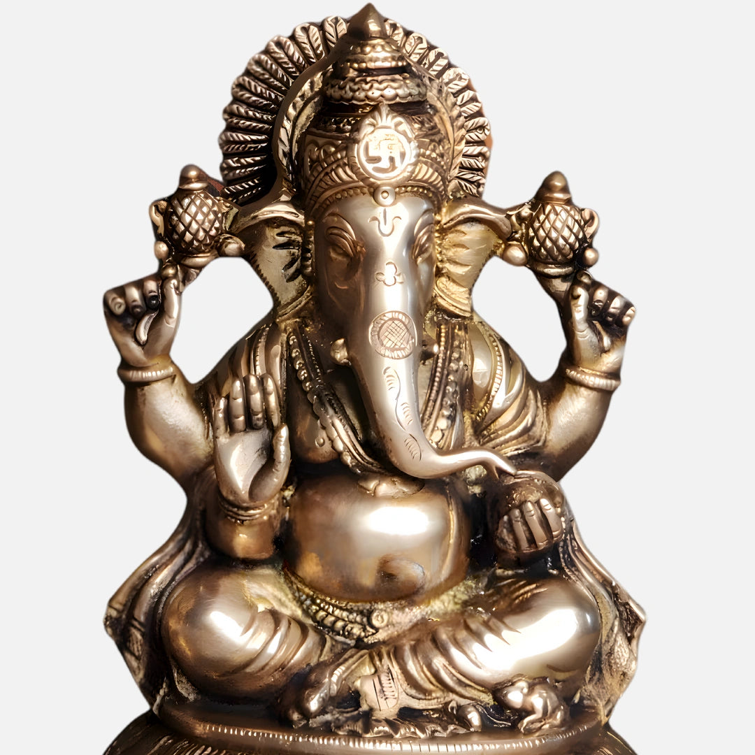 Lakshmi Ganesha Brass idol 7