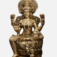 Brass Lakshmi Ganesha Saraswati Idol 7