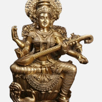Brass Lakshmi Ganesha Saraswati Idol 7