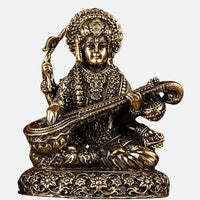Lakshmi Ganesha Saraswati Brass Idol 3