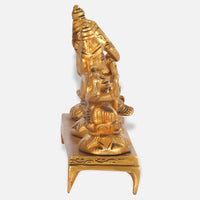 Lakshmi Ganesha Saraswati Brass Idol 6