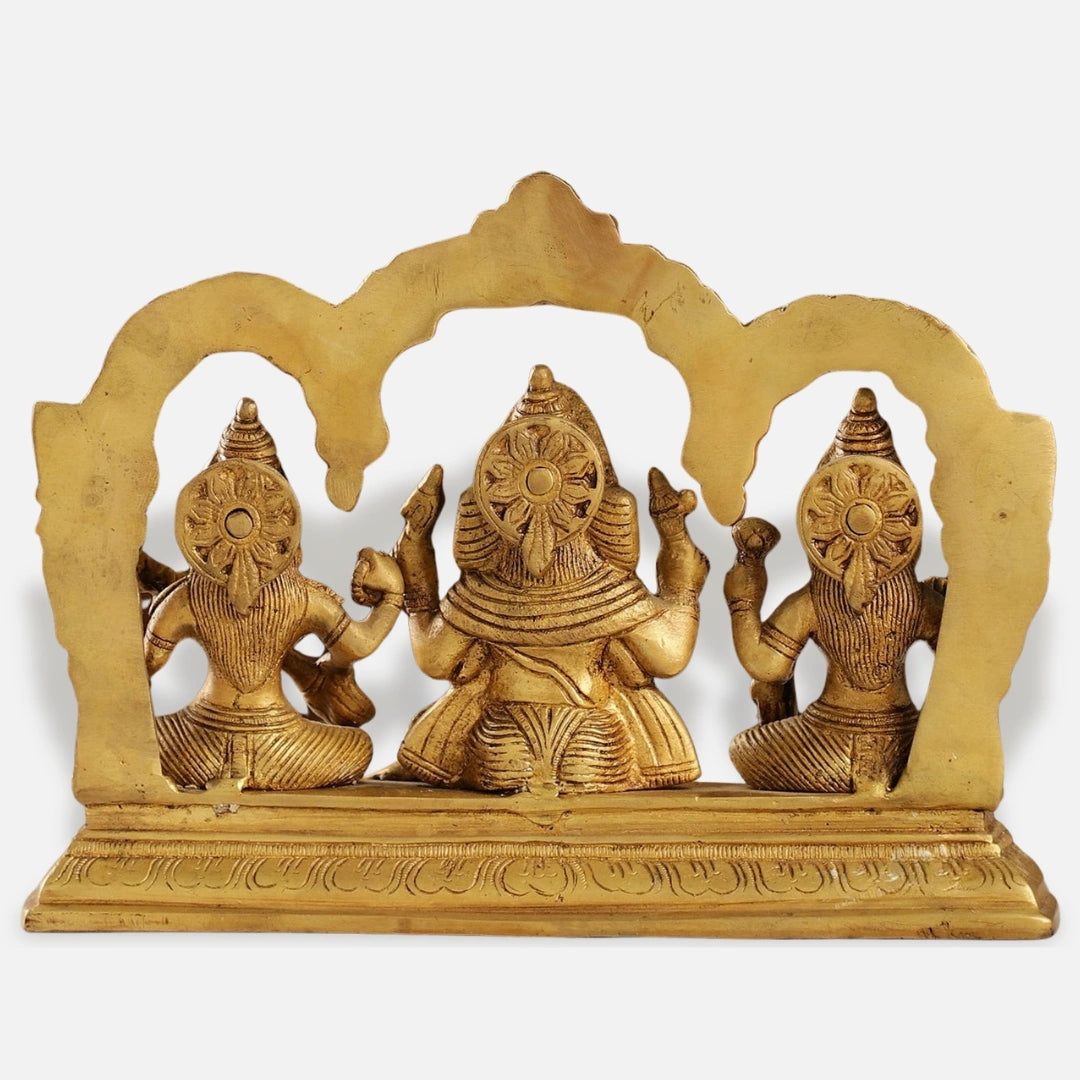 Brass Lakshmi Ganesh Saraswati Brass Idol 8