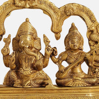 Brass Lakshmi Ganesh Saraswati Brass Idol 8