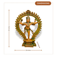 Large Nataraja Brass Idol