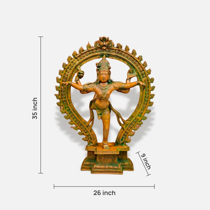 Large Nataraja Brass Idol