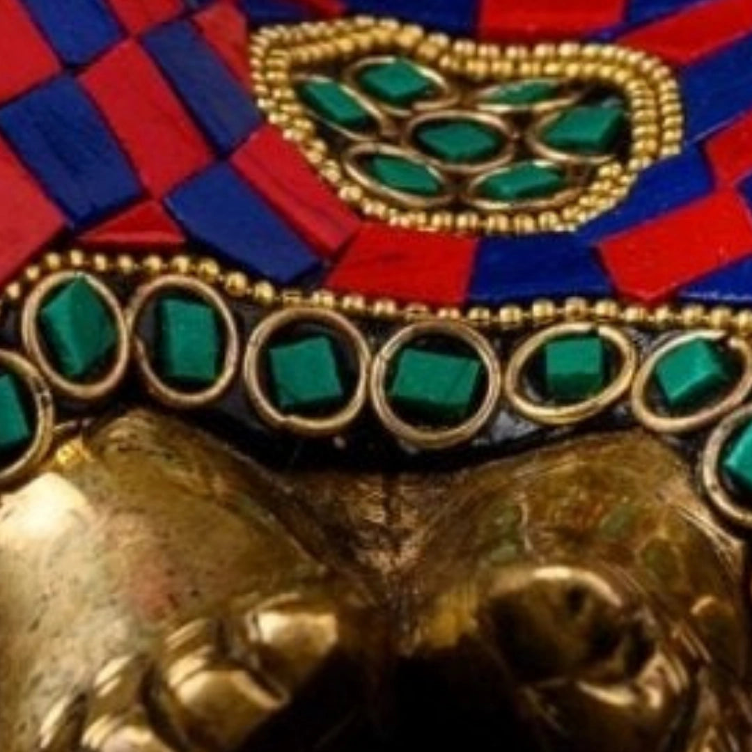 Brass Mosaic Ganpati Idol 1