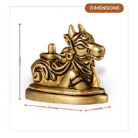 Nandi with Shiva Lingam Brass Idol