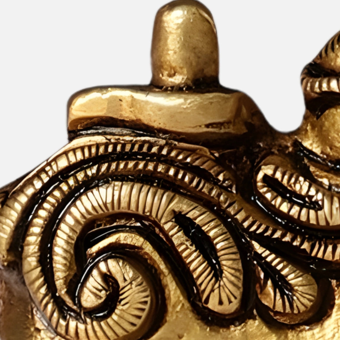Nandi with Shiva Lingam Brass Idol