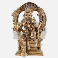 Lord Narsimha with Laxmi Brass Idol 1