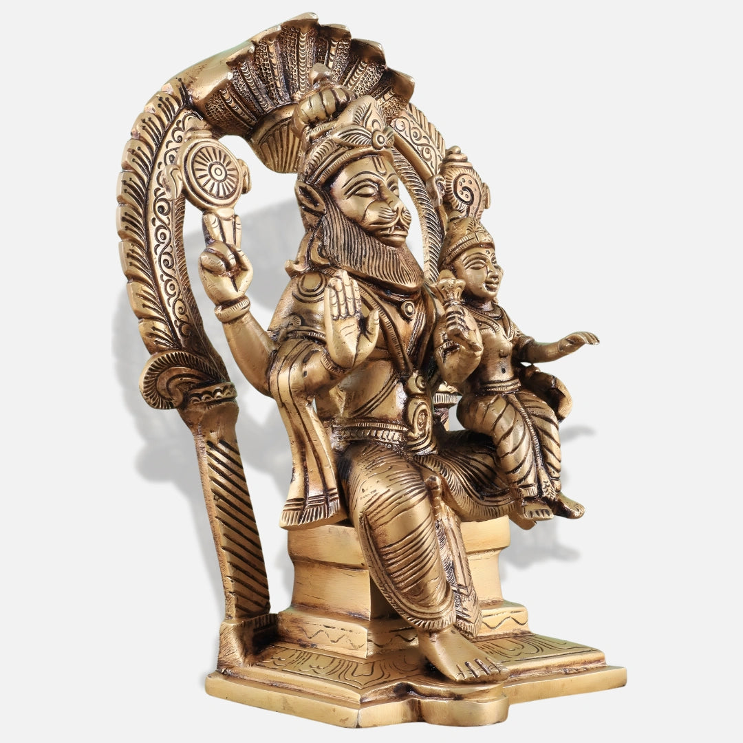 Lord Narsimha with Laxmi Brass Idol 1