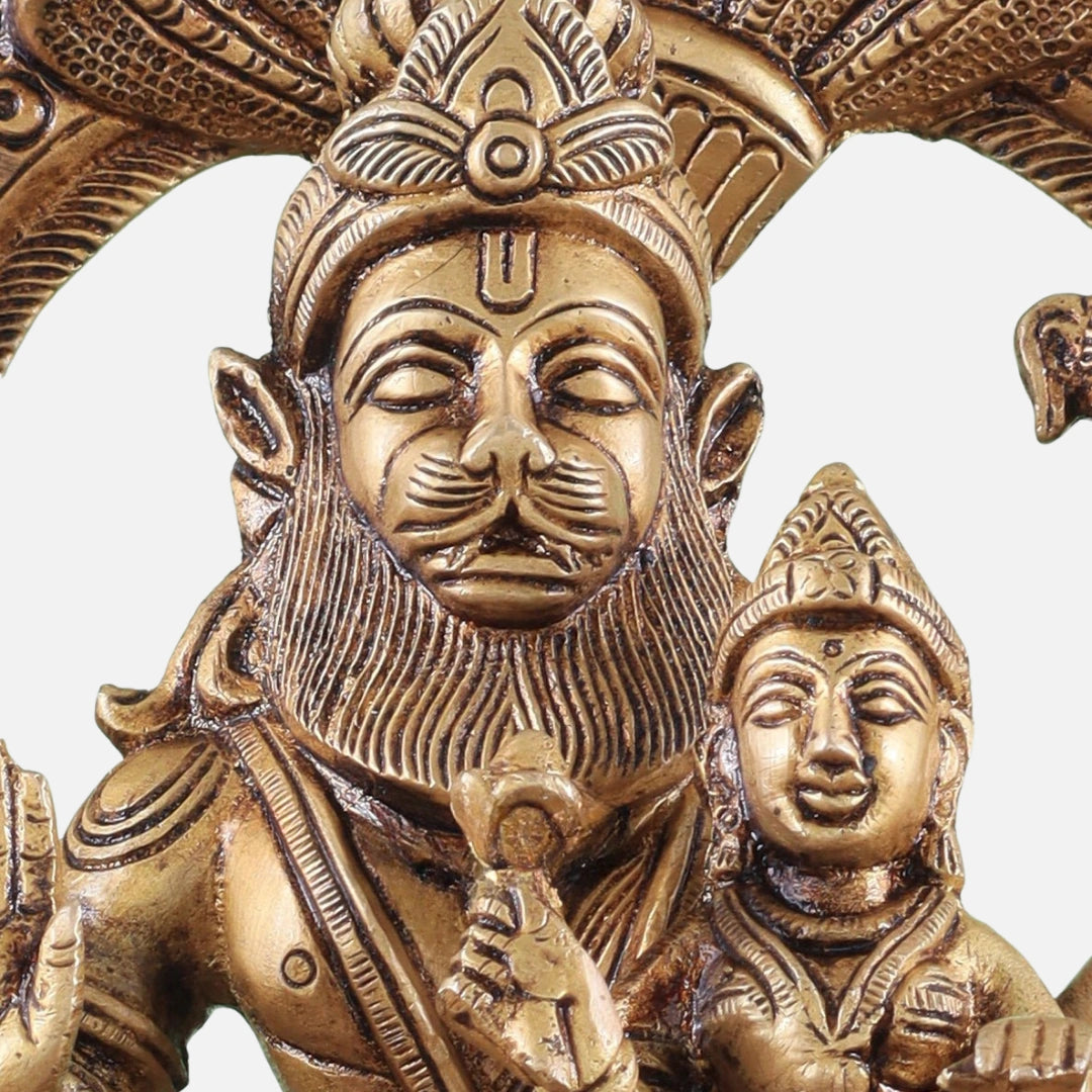 Lord Narsimha with Laxmi Brass Idol 1
