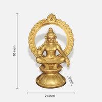Seated Dattatreya Brass Idol