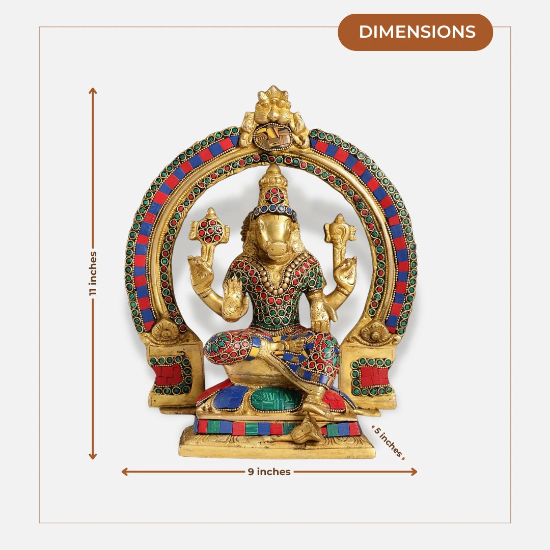 Seated Hanuman Brass Idol 1