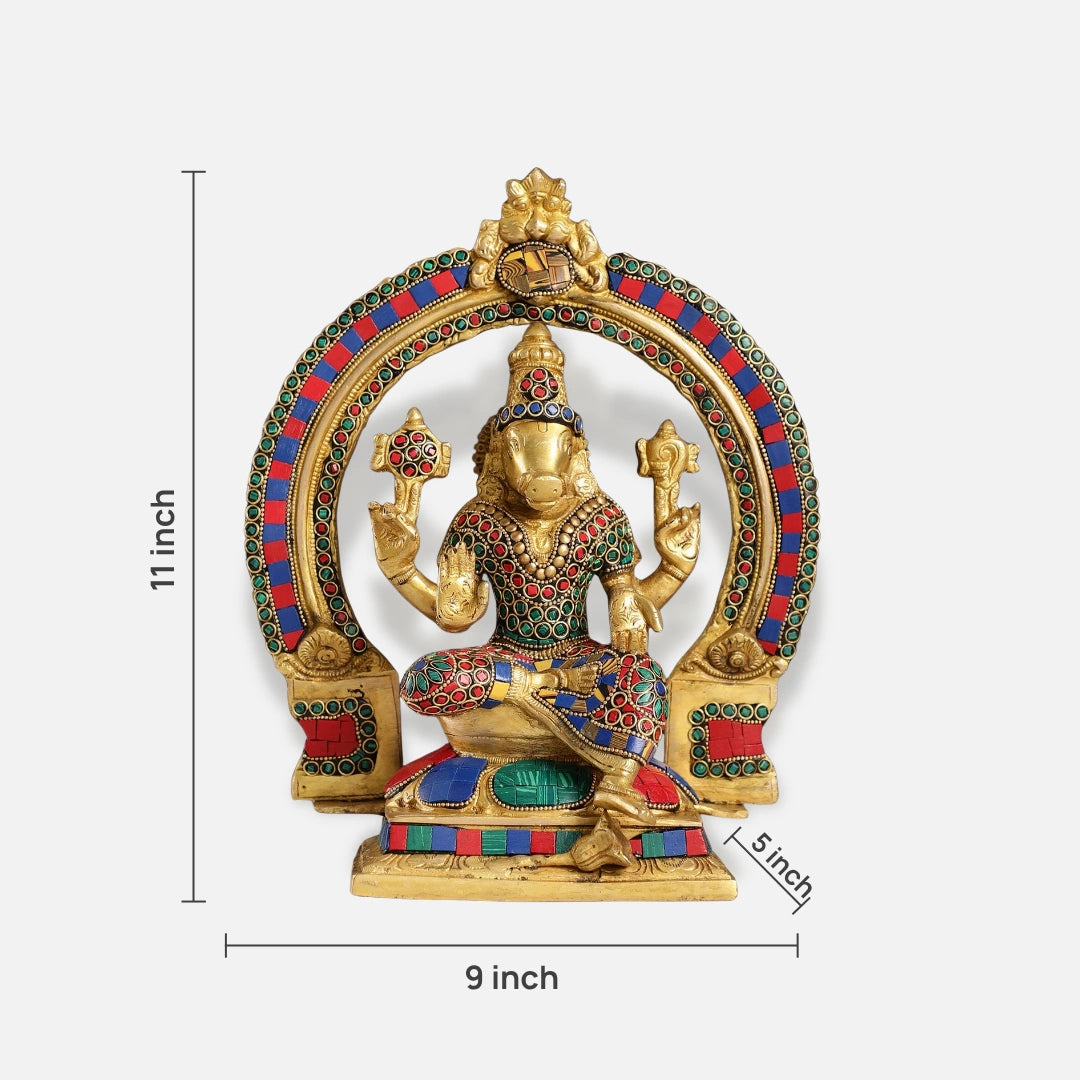 Seated Hanuman Brass Idol 1