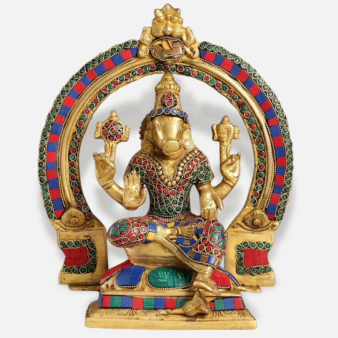 Seated Hanuman Brass Idol 1