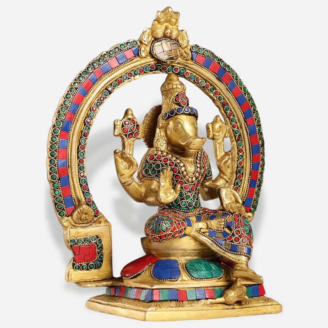 Seated Hanuman Brass Idol 1