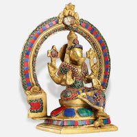 Seated Hanuman Brass Idol 1