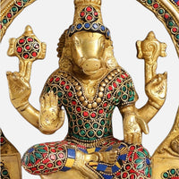 Seated Hanuman Brass Idol 1