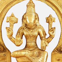 Seated Hanuman Brass Idol 2