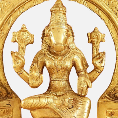 Seated Hanuman Brass Idol 2