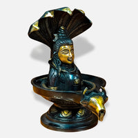 Shivling Idol with Lord Shiva Face and Nandi Base