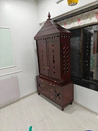 Customer photo: brown pooja mandap in their home