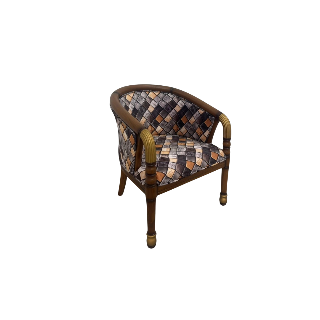 Flint Teak Wood Arm Chairs (Teak gold)