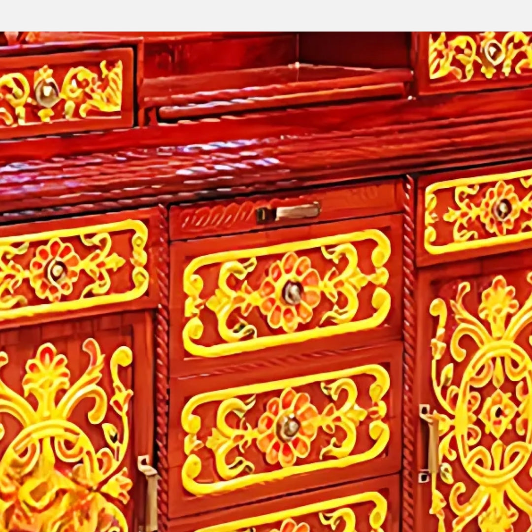 close view of Ambikesh Teak Wood Mandap (Teak) 