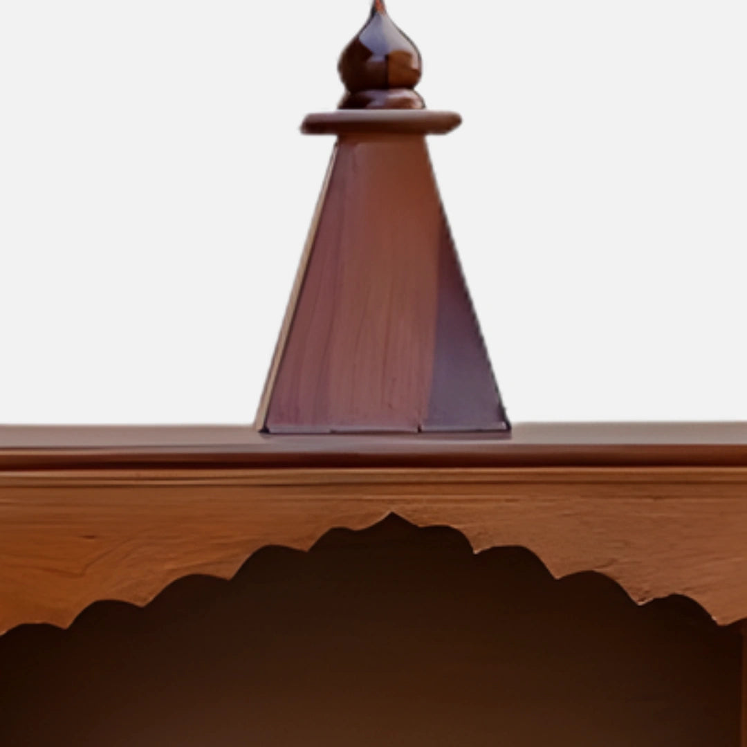 close view of Devrekha Teak Wood Mandir (Teak)