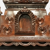 close view of Jagannath Teak Wood Mandir (Brown)