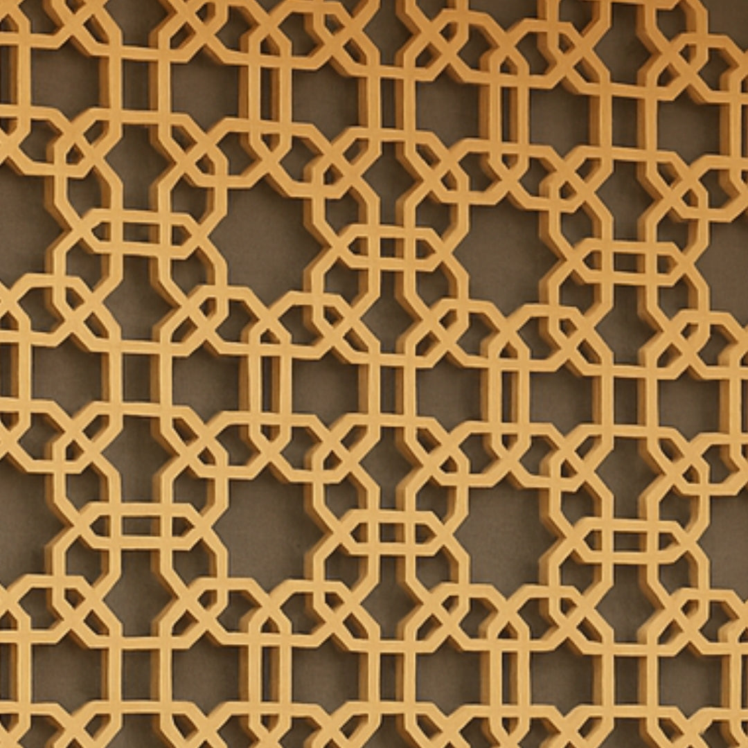 close view of Keertana Teak Wood Mandap (White)  