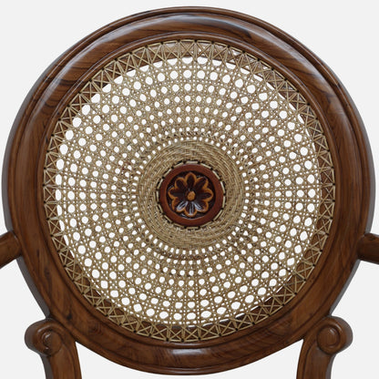 close view of Mavric Teak Wood Arm Chairs (Teak)